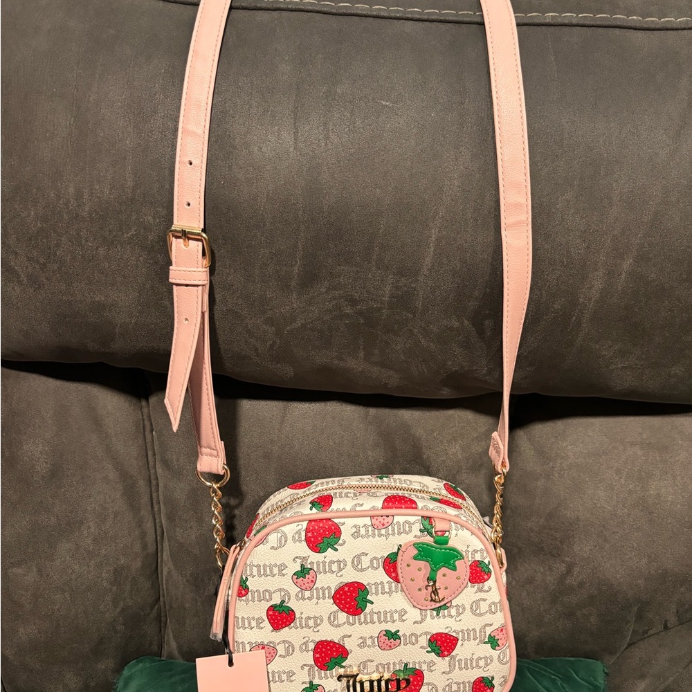 Juicy Couture Pink and Cream Crossbody Bag